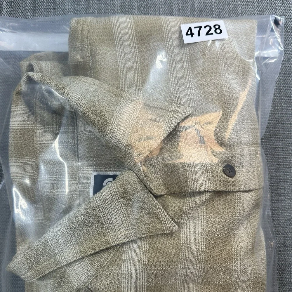 The North Face Mens‎ XL Beige Short Sleeve Button Up Shirt Casual Outdoor Hiking